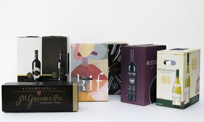 Boîtes pour bouteilles de vin personnalisées
