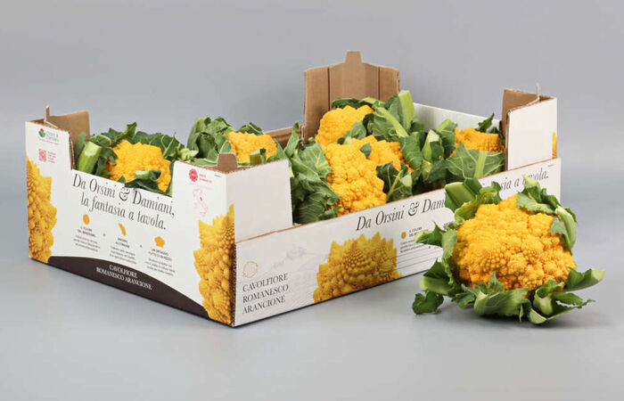 Orange romanesco cauliflower: innovation with "talking" packaging