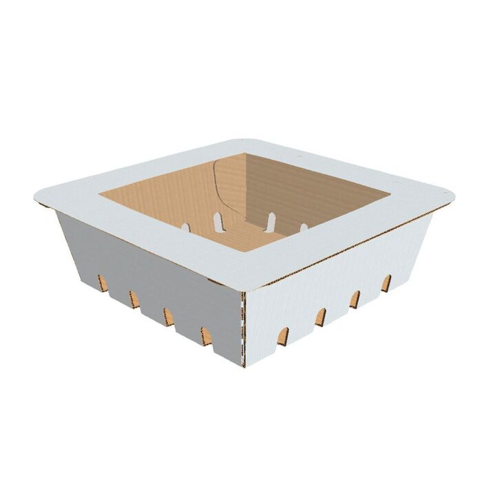 Barquettes thermoscellées en carton ondulé